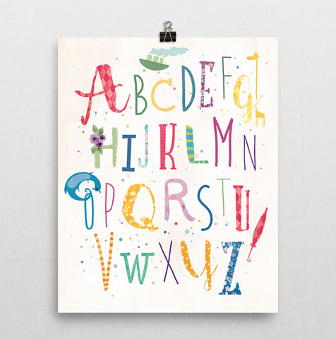ABC Letters Nursery Print