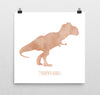 Dinosaur Nursery Print – Orange Tyrannosaurus Rex