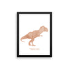 Dinosaur Framed Nursery Print – Orange Tyrannosaurus Rex