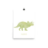 Dinosaur Nursery Print – Green Triceratops
