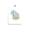 Animal Nursery Print – Baby Hippo