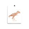 Dinosaur Nursery Print – Orange Tyrannosaurus Rex